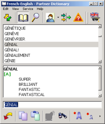 ECTACO English <-> French Talking Partner Dictionary for Windows screenshot 2