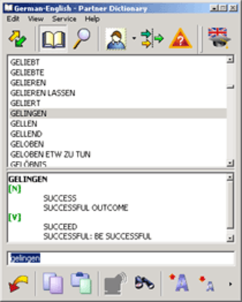 ECTACO English <-> German Talking Partner Dictionary for Windows screenshot 2
