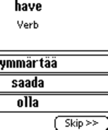ECTACO FlashCards English <-> Finnish for Palm OS screenshot 2