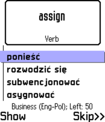 ECTACO FlashCards English <-> Polish for Nokia screenshot 2