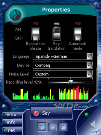 ECTACO Voice Translator Spanish -> German screenshot 3
