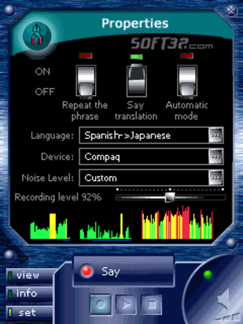 ECTACO Voice Translator Spanish -> Japanese screenshot 2