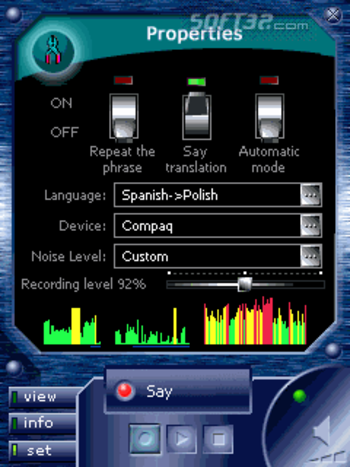 ECTACO Voice Translator Spanish -> Polish screenshot 3