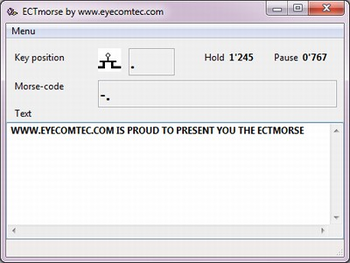 ECTmorse screenshot