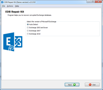 EDB Repair Kit screenshot