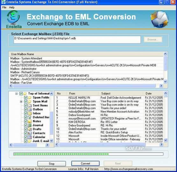EDB to EML Conversion screenshot 2