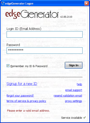 EdgeGenerator screenshot