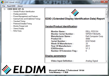 EDID Viewer screenshot