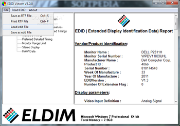 EDID Viewer screenshot 2