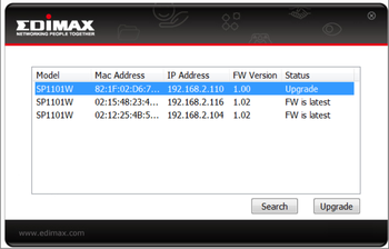 Edimax SP-1101W Firmware Upgrade Tool screenshot 2