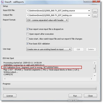 ediReports screenshot 2