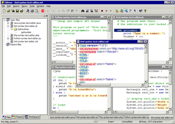 Editeur screenshot