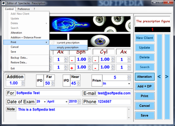Editor of Spectacles Prescription screenshot 2