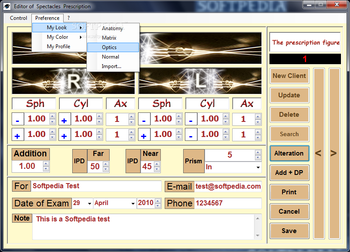 Editor of Spectacles Prescription screenshot 3