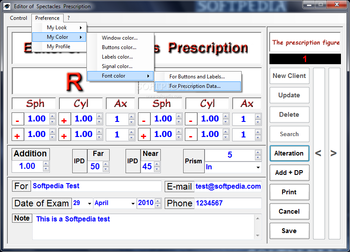 Editor of Spectacles Prescription screenshot 4