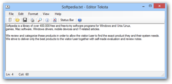 Editor Teksta screenshot