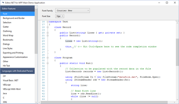 Editor.NET screenshot