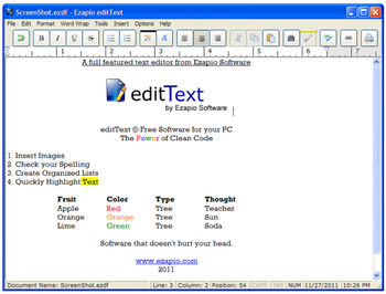 editText screenshot