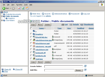 eDock Server screenshot