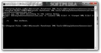 EE Single Server Conversion tool for Forefront TMG screenshot
