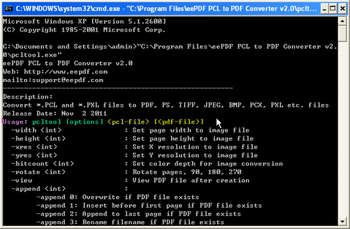 eePDF PCL to PDF Converter screenshot