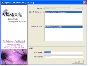 eExport screenshot