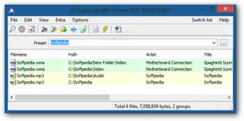 EF Duplicate MP3 Finder screenshot