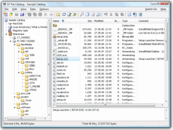 EF File Catalog screenshot