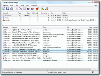 EF Mailbox Manager Portable  screenshot