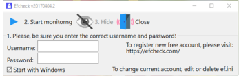 Efcheck screenshot 2