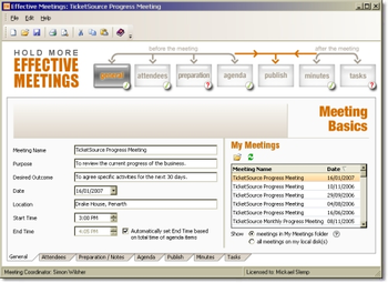 Effective Meetings screenshot