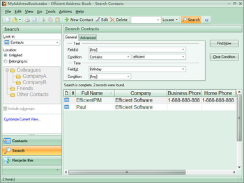 Efficient Address Book Free Portable screenshot 2