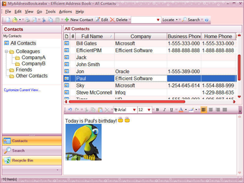Efficient Address Book Free Portable screenshot 4