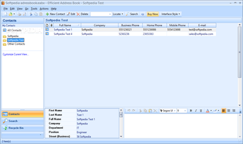 Efficient Address Book Network screenshot