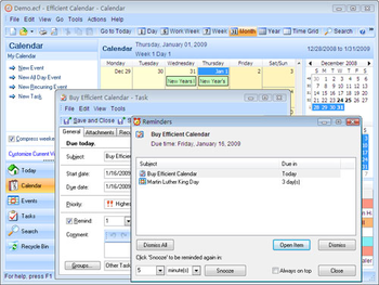 Efficient Calendar Free screenshot