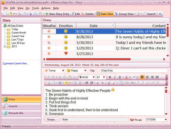 Efficient Diary Network screenshot