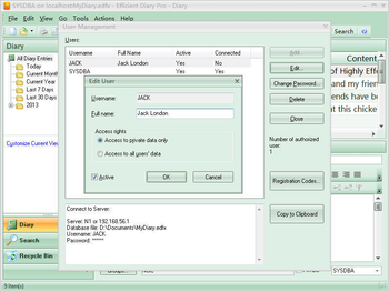 Efficient Diary Network screenshot 2