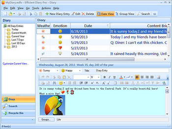 Efficient Diary Pro Portable screenshot 2