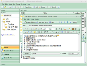 Efficient Notes Network screenshot 2