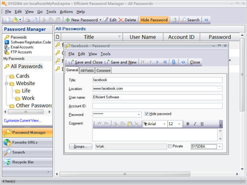 Efficient Password Manager Network screenshot 2