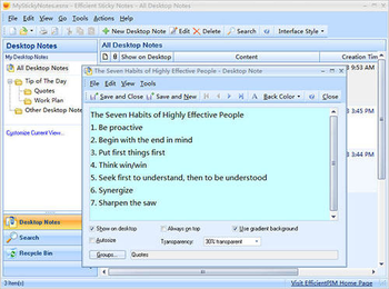 Efficient Sticky Notes Portable screenshot 4