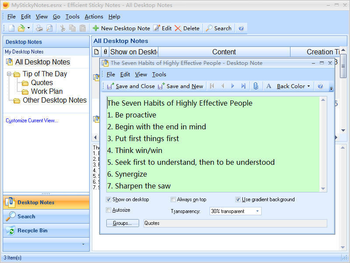 Efficient Sticky Notes Pro screenshot 3