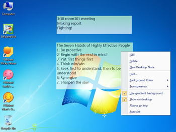 Efficient Sticky Notes Pro Portable screenshot