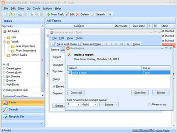 Efficient To-Do List Free Portable screenshot