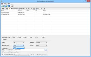 Efficient WMA MP3 Converter screenshot 2