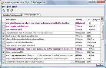 Efigio ToDo Organizer screenshot 2