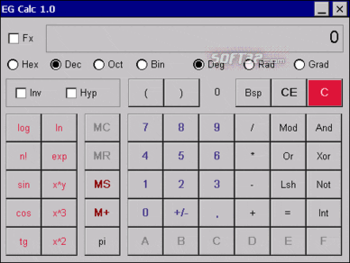 EG Calc screenshot 2