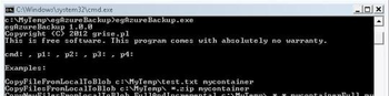 egAzureBackup screenshot