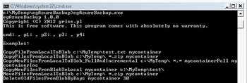 egAzureBackup screenshot