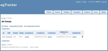 egTracker screenshot